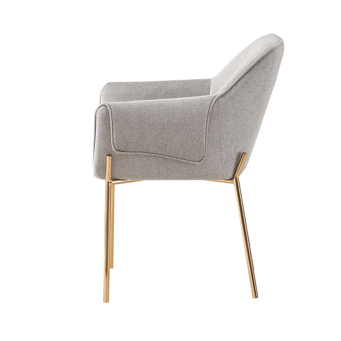 Silla Toronto Gris Fondo Blanco Vista Lateral