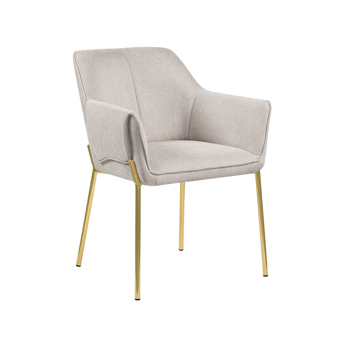 Silla Toronto Beige Fondo Blanco vista en Perspectiva 