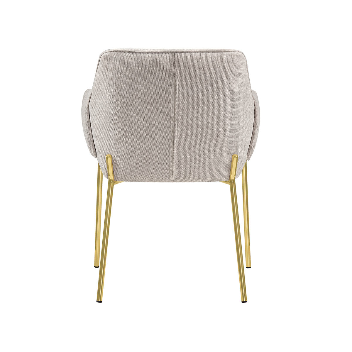 Silla Toronto Beige Fondo Blanco Vista Trasera