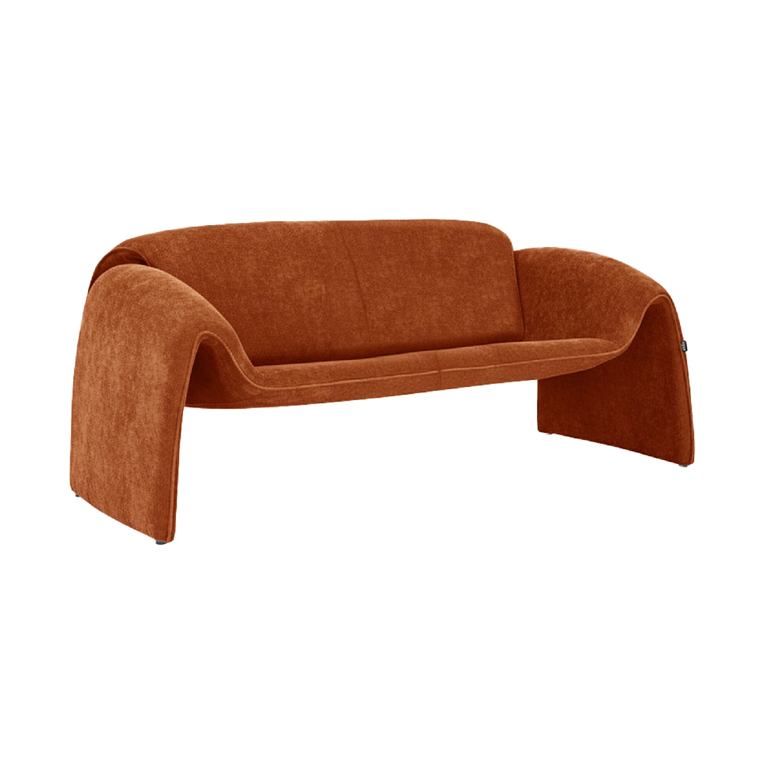 Sofá Melbournee Naranja Vista en Perspectiva