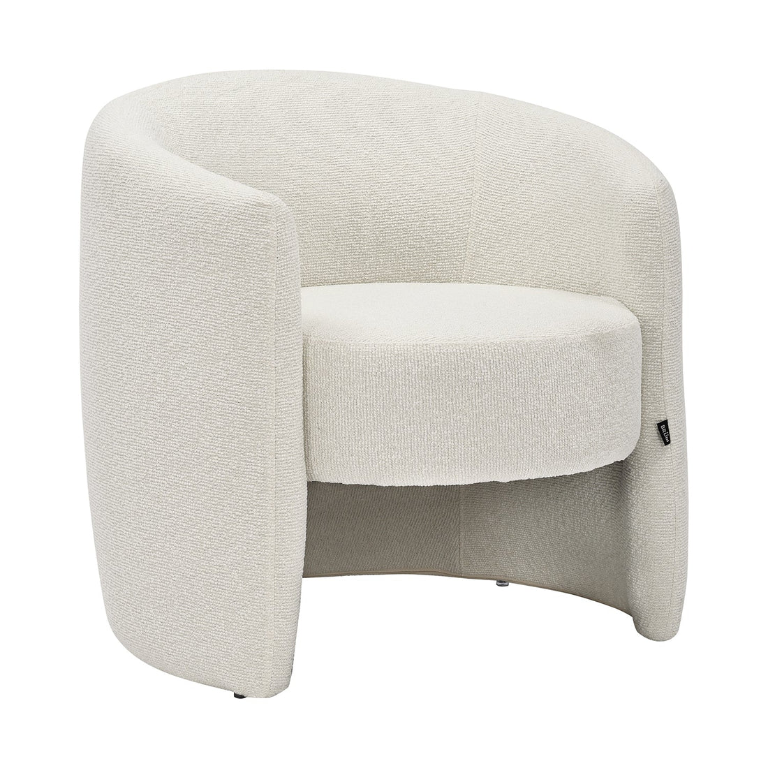 Sillón Perth color beige, vista frontal-lateral