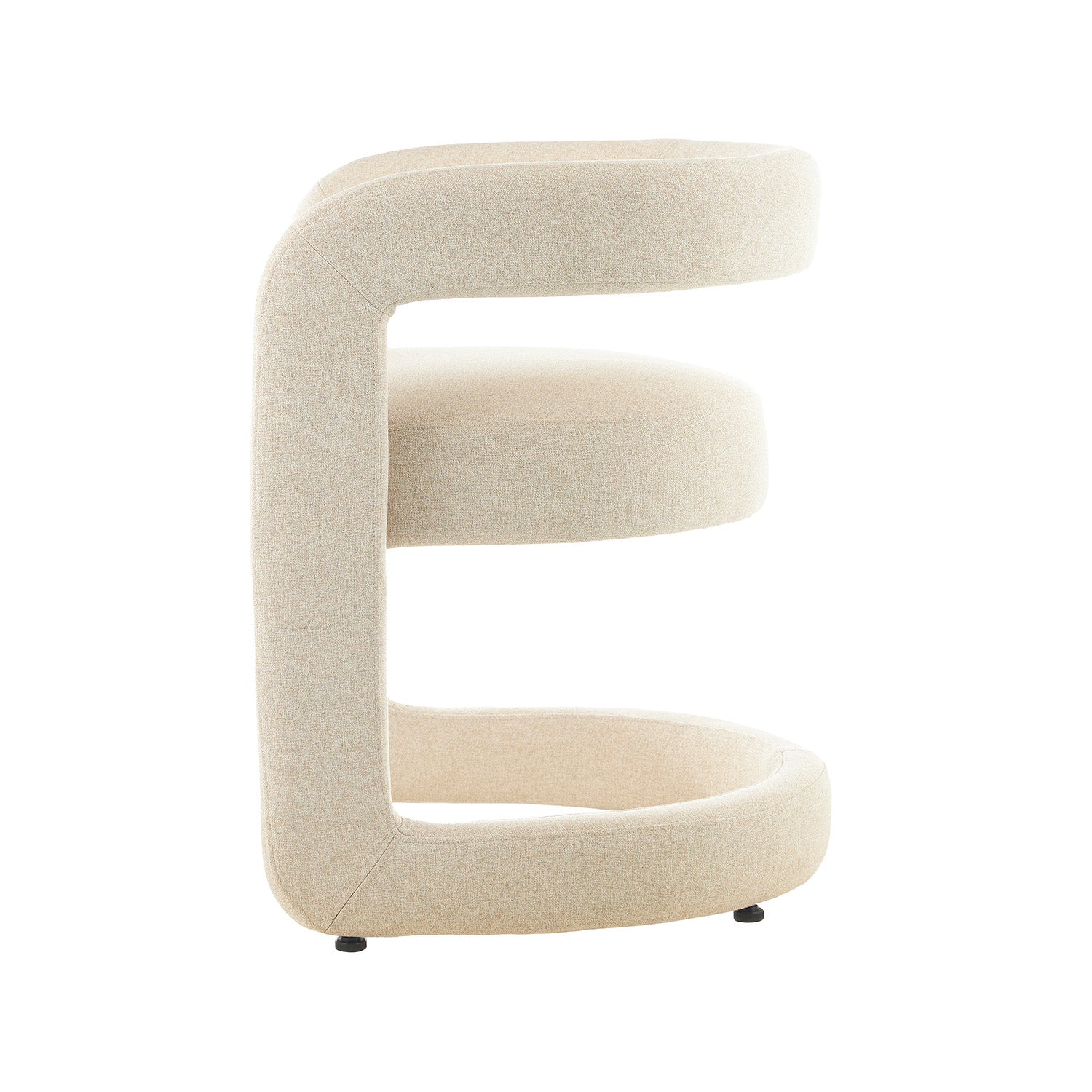 Silla AbuDabi Beige Vista Lateral