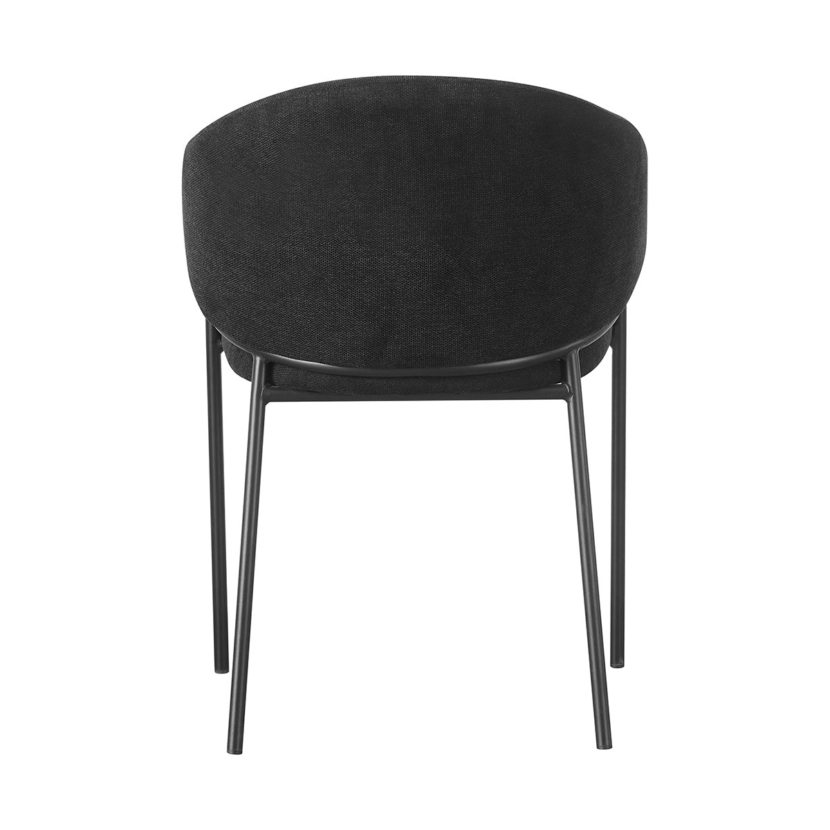 Silla Berlin pata negra negra fondo blanco vista posterior