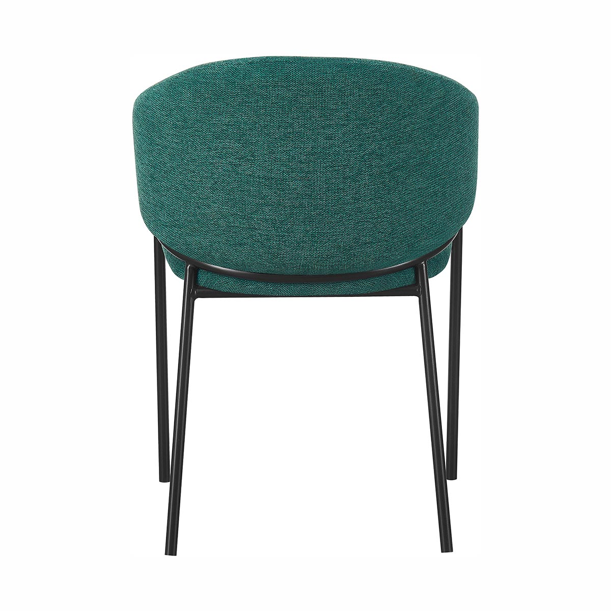 Silla Berlin pata negra verde fondo blanco vista posterior