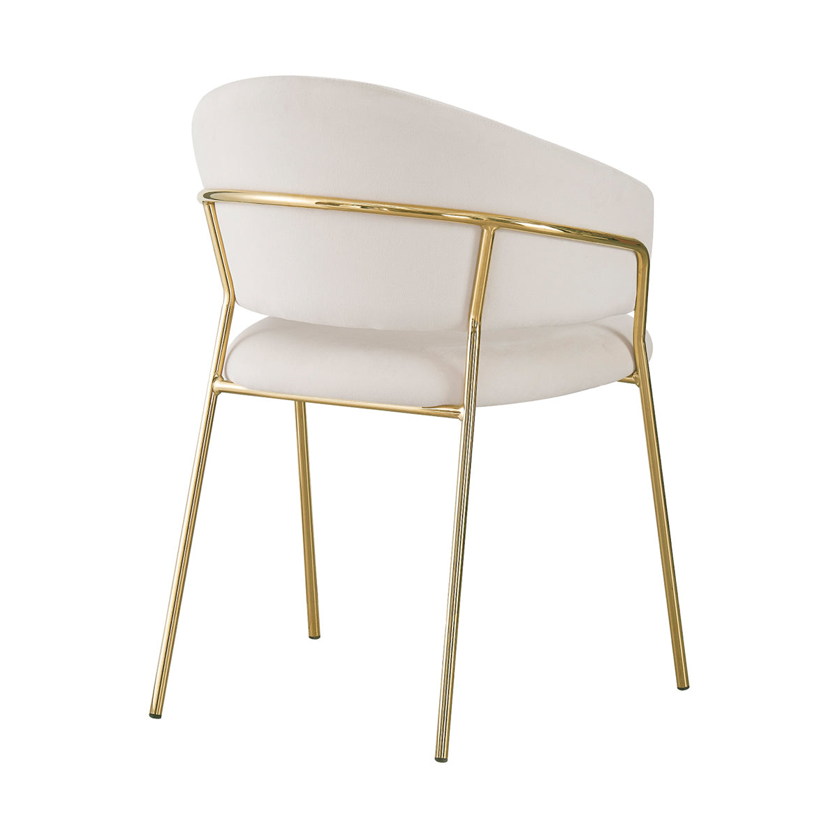 Silla Bilbao marfil fondo blanco vista en perspectiva trasera