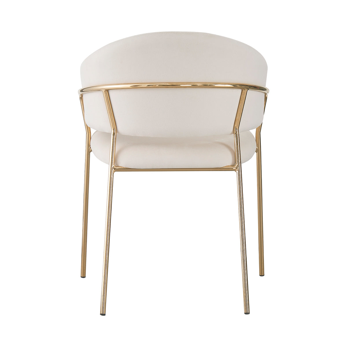 Silla Bilbao marfil fondo blanco vista posterior