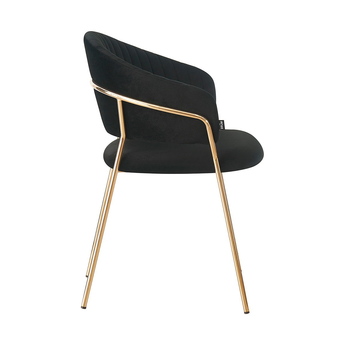 Silla Bilbao negra fondo blanco vista lateral