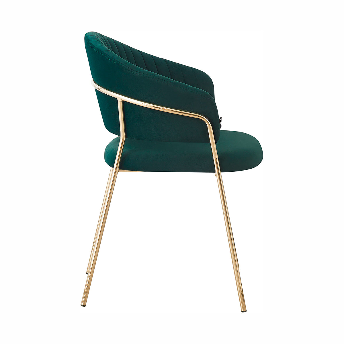 Silla Bilbao verde fondo blanco vista lateral