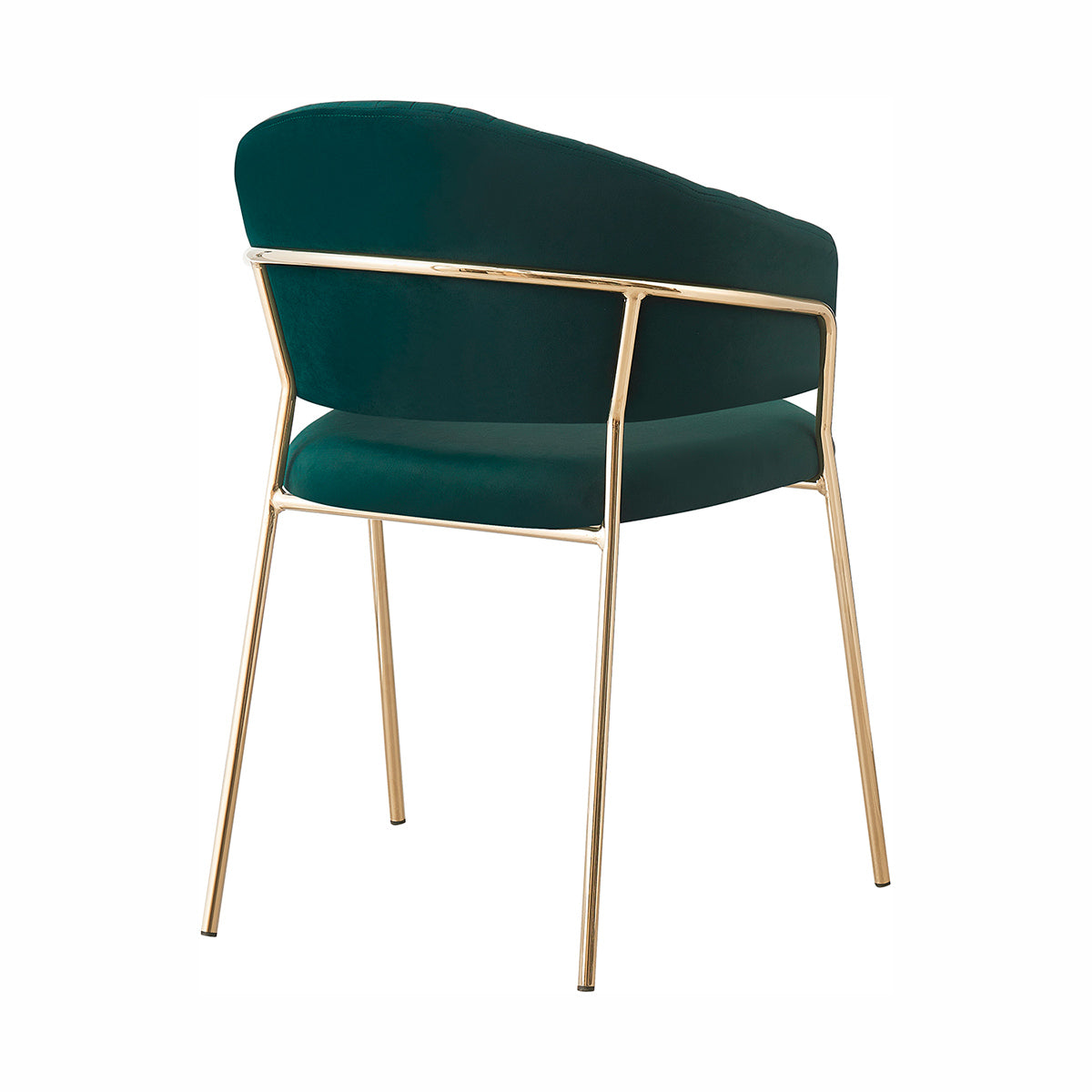 Silla Bilbao verde fondo blanco vista en perspectiva trasera