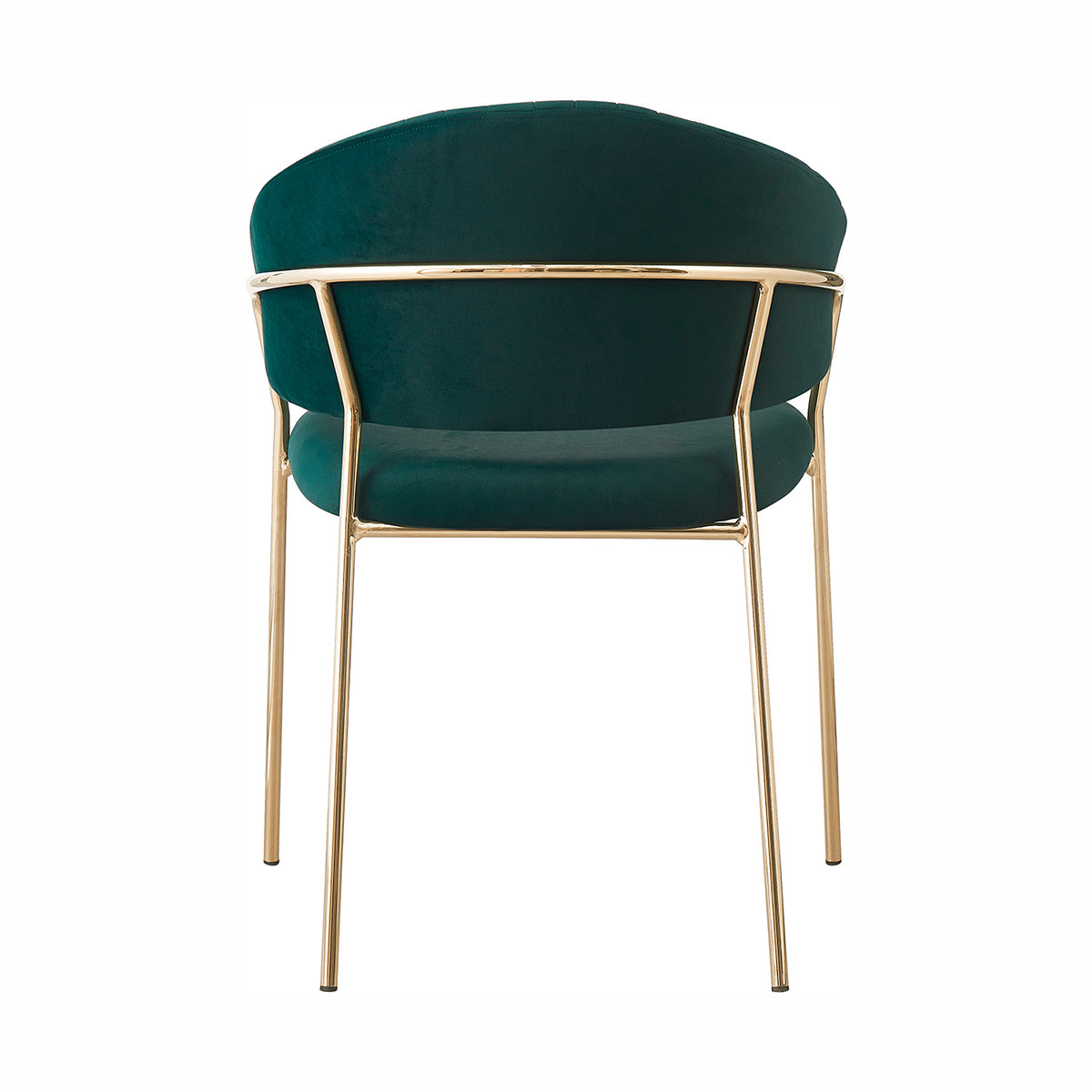 Silla Bilbao verde fondo blanco vista posterior