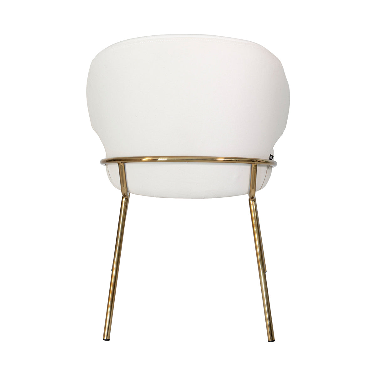 Silla Palma crema fondo blanco vista posterior