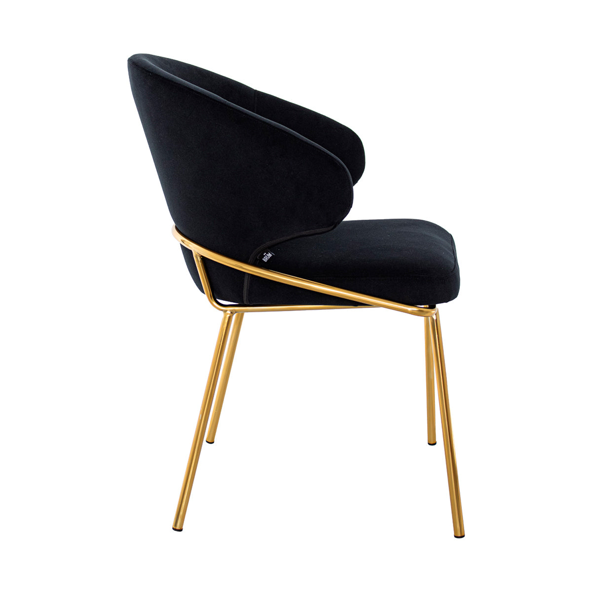 Silla Palma negra fondo blanco vista lateral