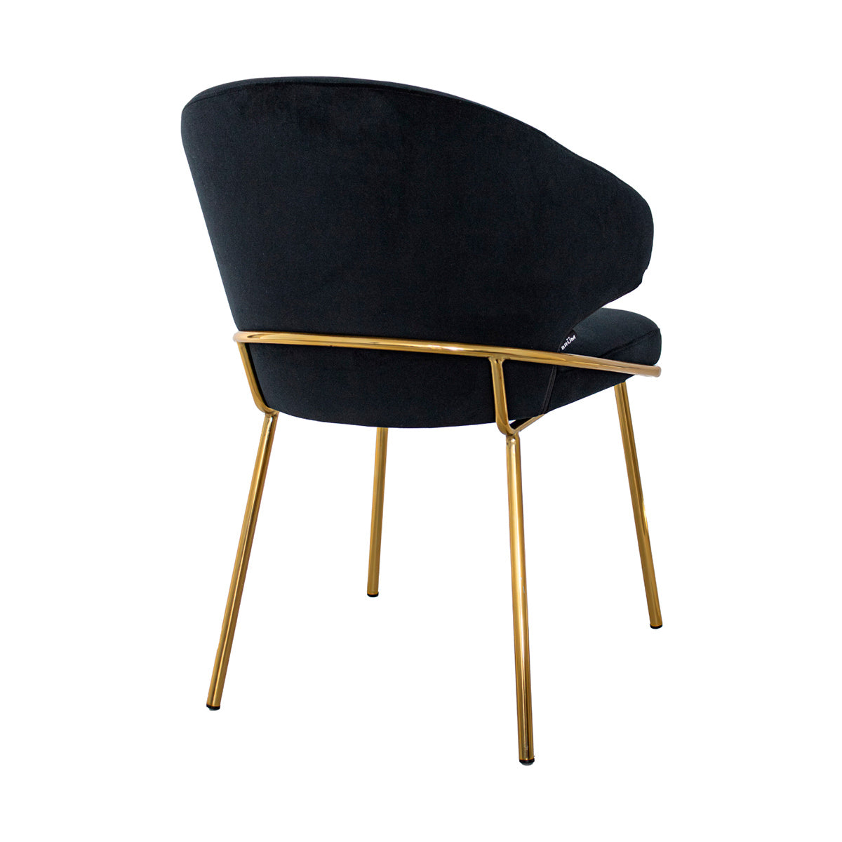 Silla Palma taupé fondo blanco vista en perspectiva trasera 2