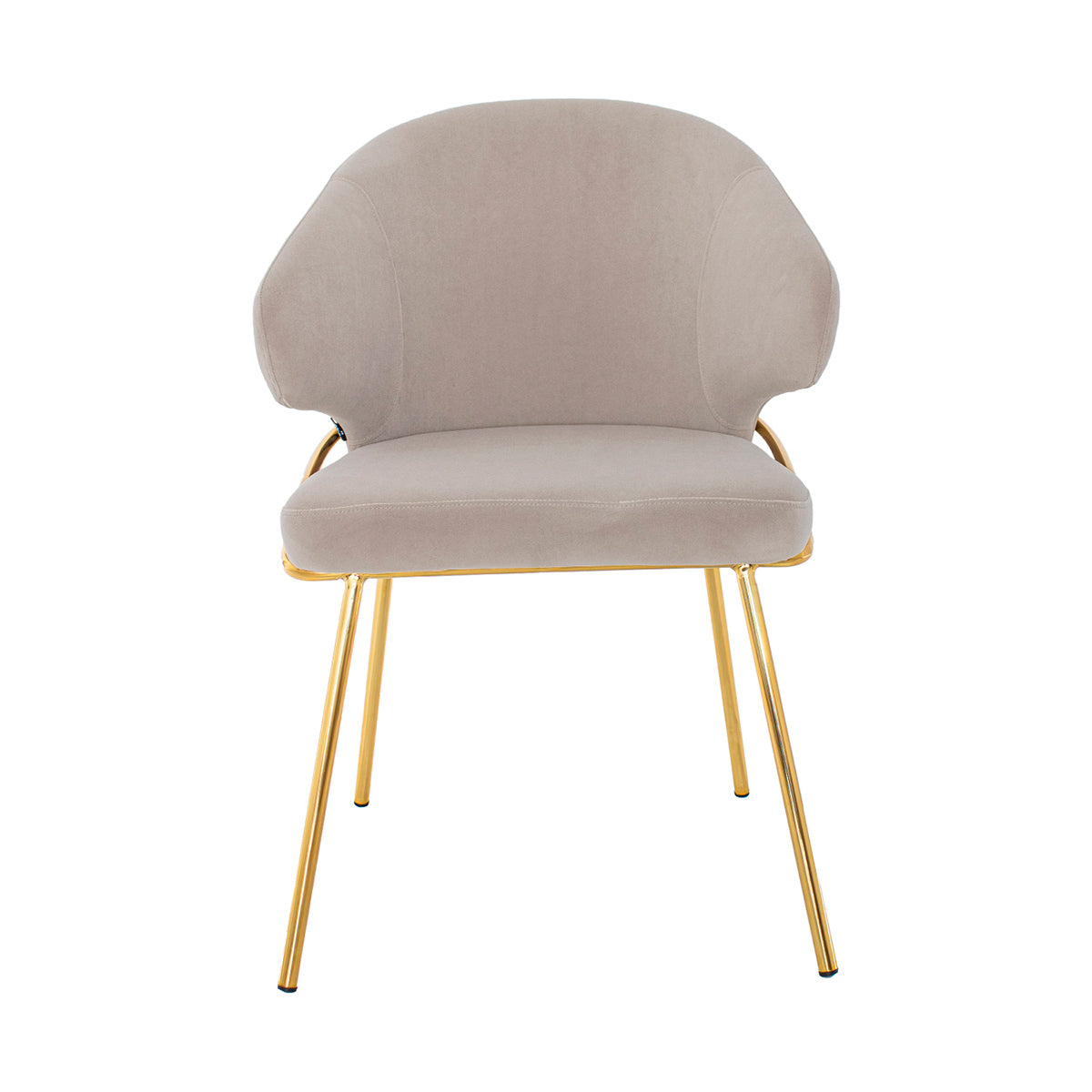 Silla Palma taupé fondo blanco vista frontal