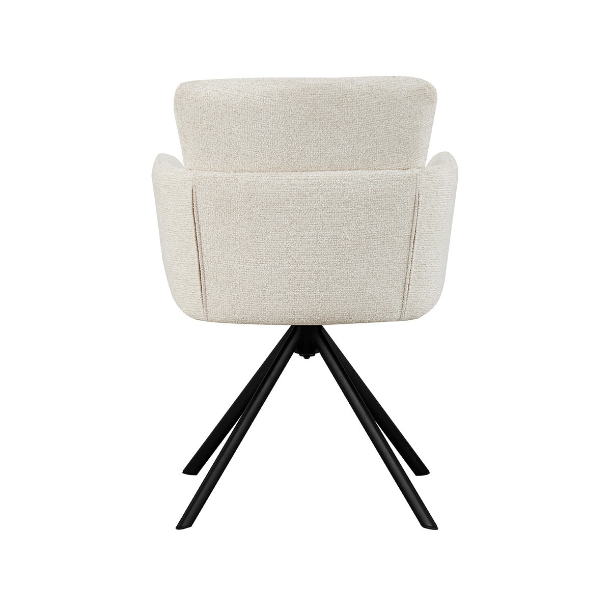 Silla Pontevedra beige fondo blanco vista posterior