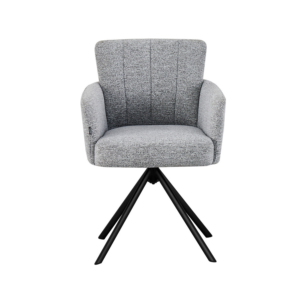 Silla Pontevedra gris fondo blanco vista frontal