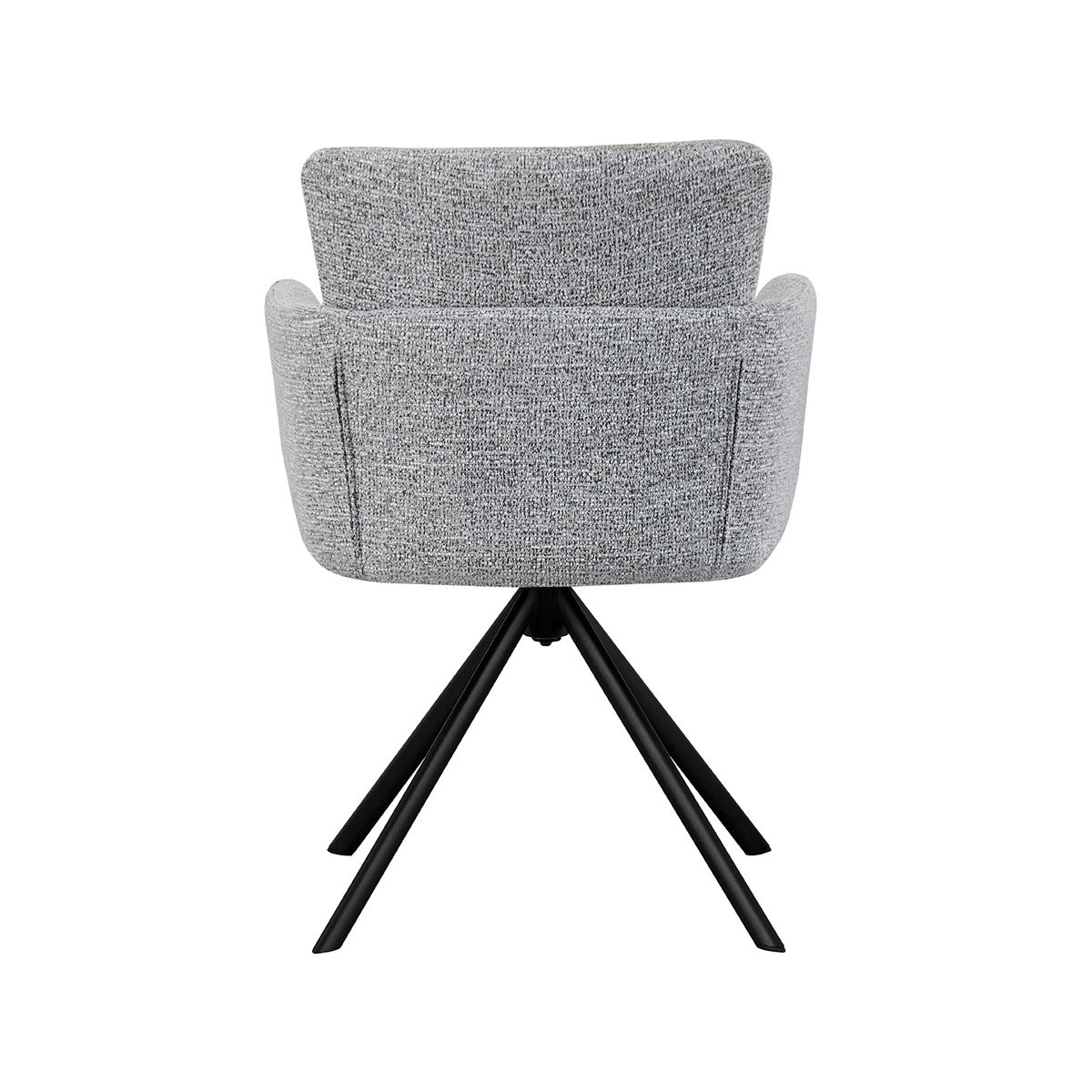 Silla Pontevedra gris fondo blanco vista posterior