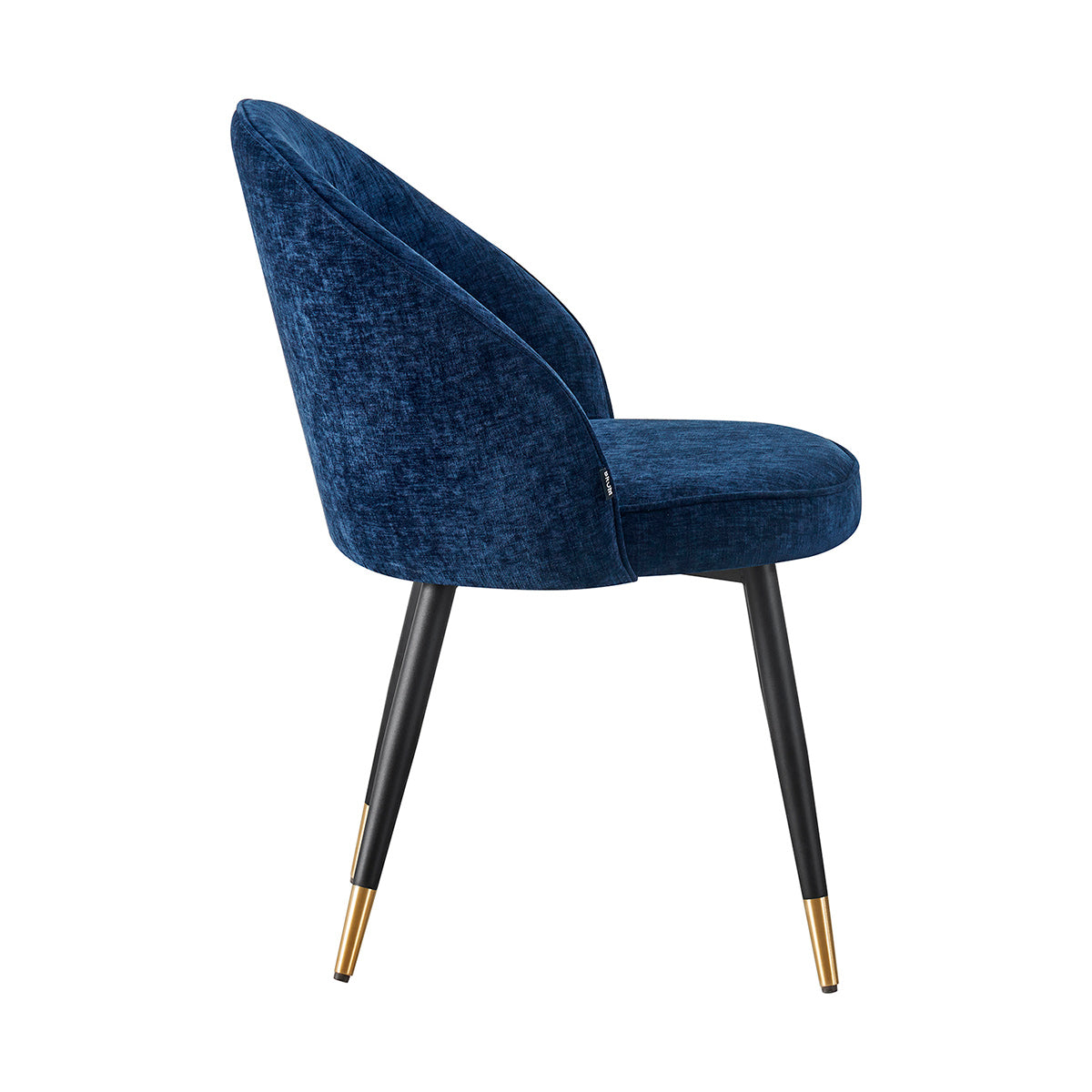 Silla Roodas azul fondo blanco vista lateral