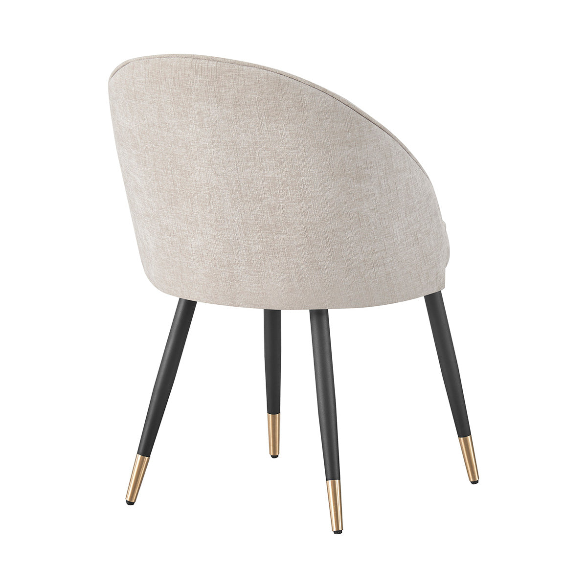 Silla Roodas gris fondo blanco vista en perspectiva trasera