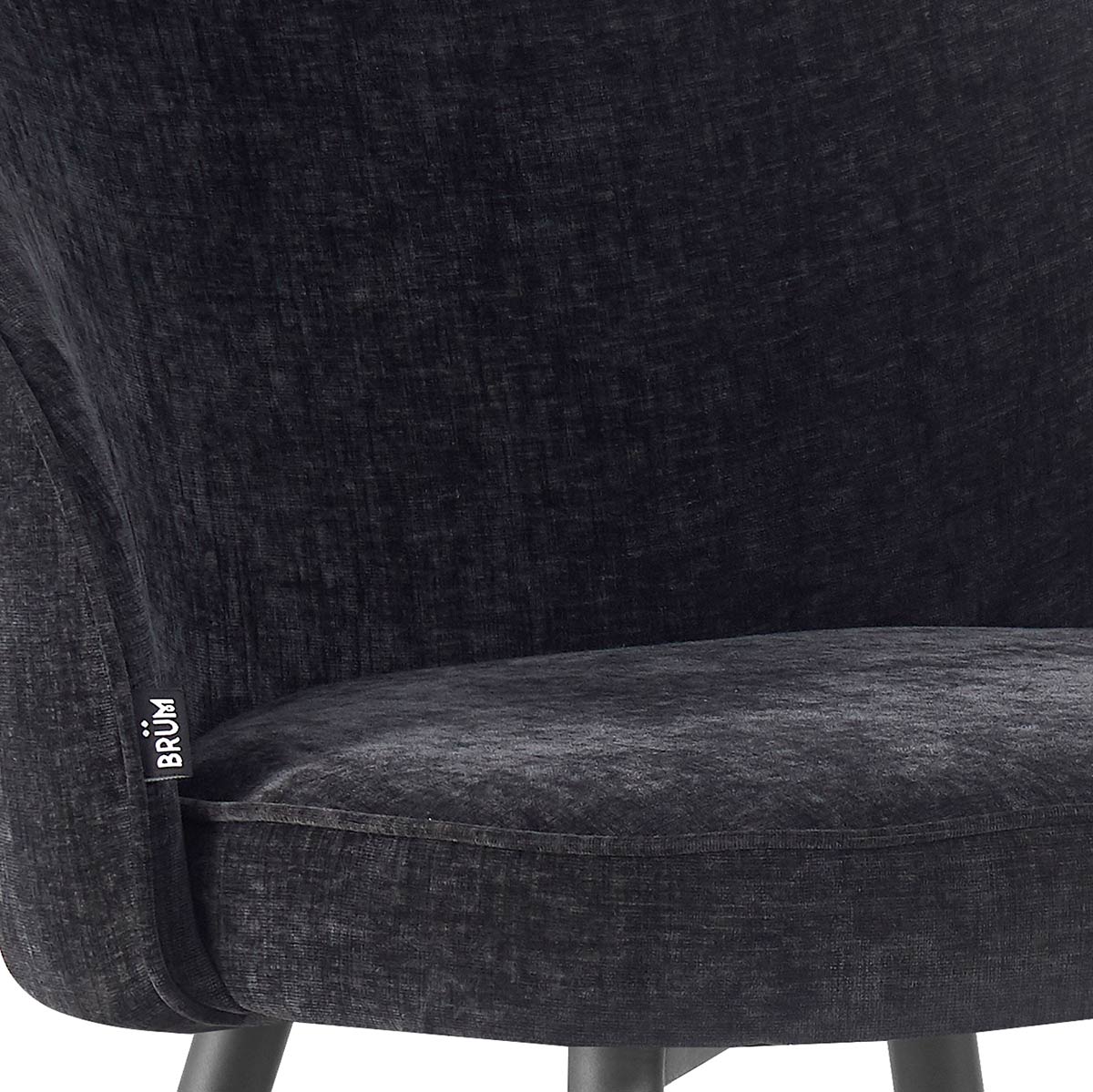 Detalle de textura Silla Roodas negra