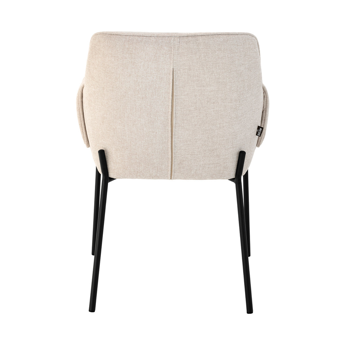 Silla Toronto para negra color beige fondo blanco vista posterior