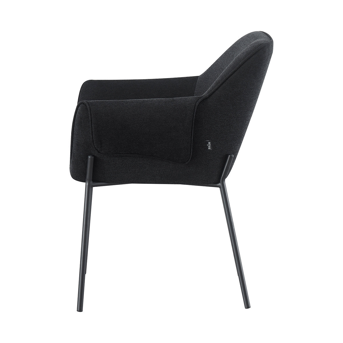 Silla Toronto para negra color negro fondo blanco vista lateral