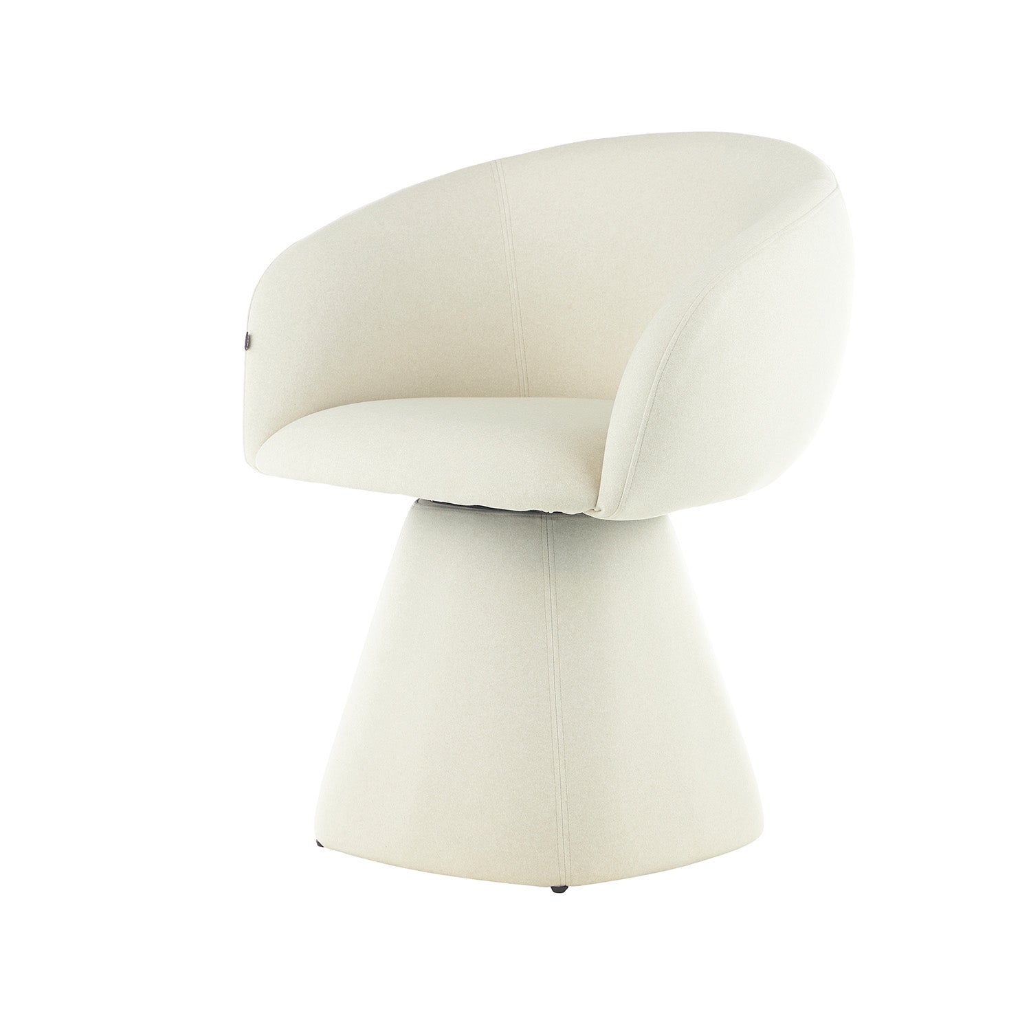 Silla Doha Crema Vista En Perspectiva