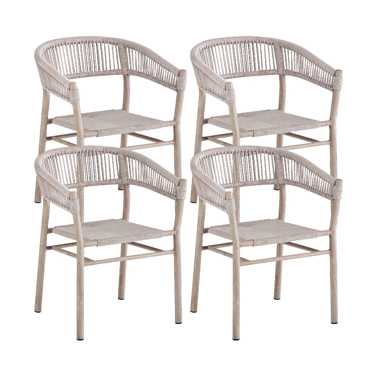 Set de 4 sillas de exterior Bali