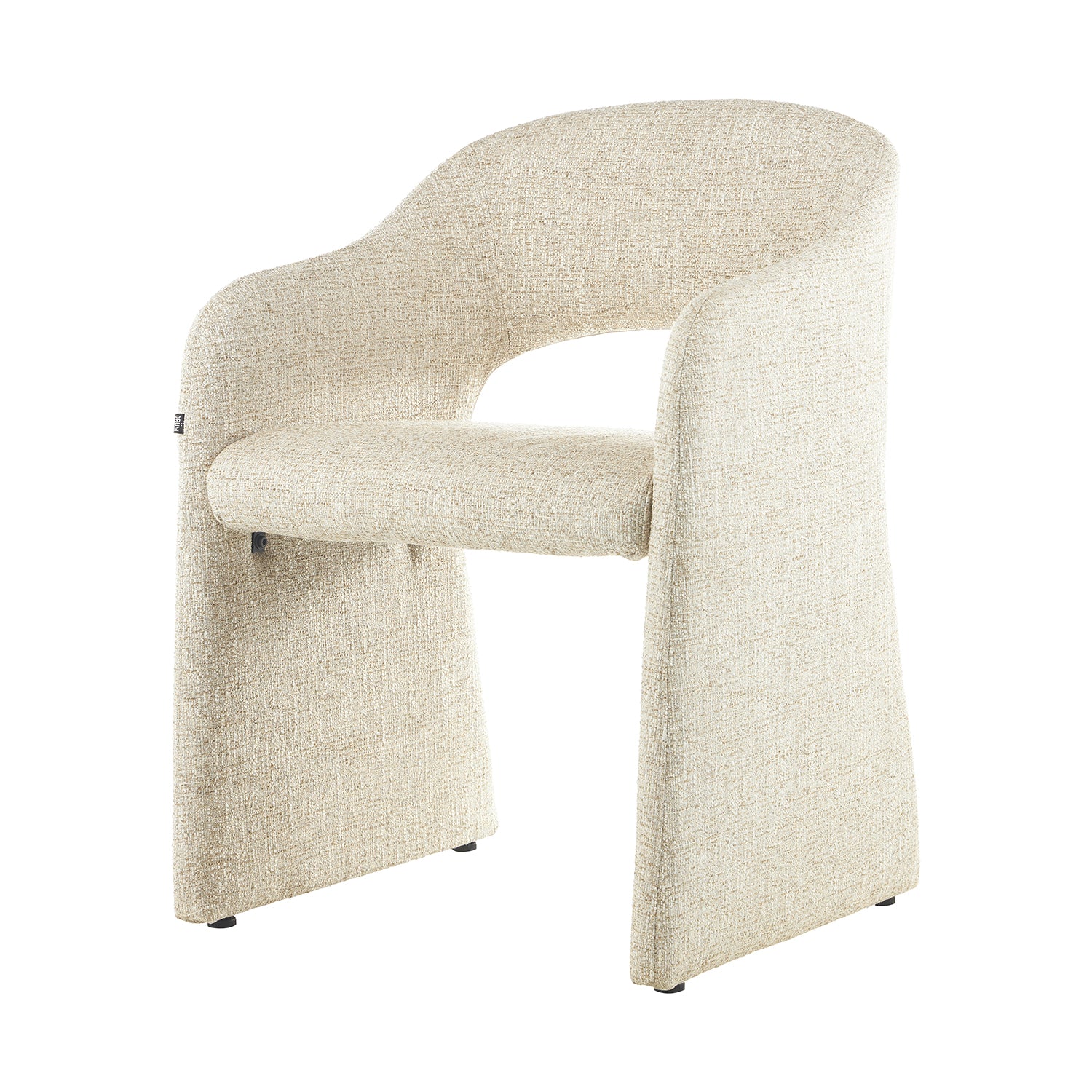 Silla Kuwait Beige Vista en Perspectiva Con Fondo Blanco