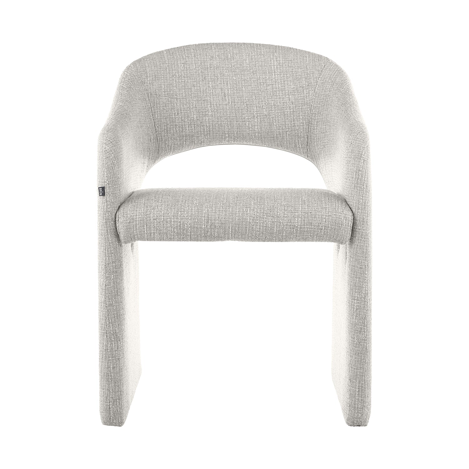 Silla Kuwait Gris Vista Frontal en Fondo Blanco 