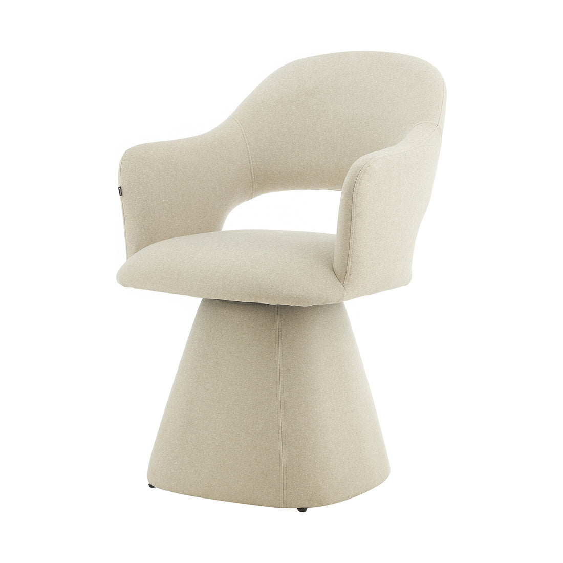 Silla Muscat Taupe Vista en Perspectiva con Fondo Blanco