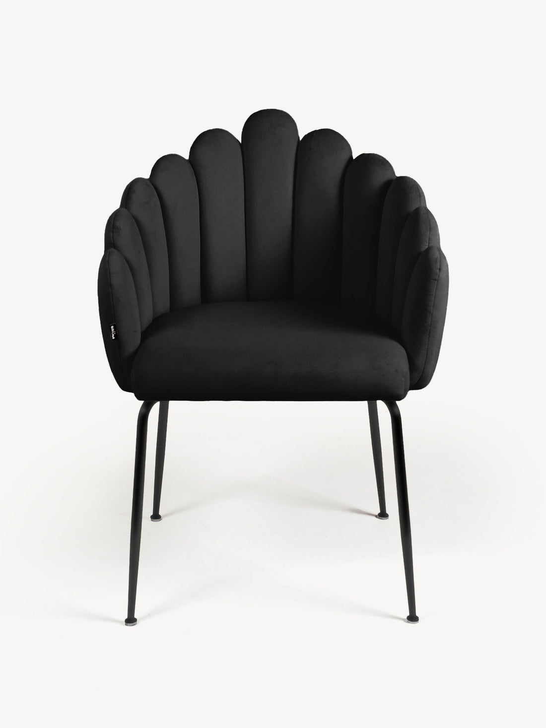 Silla Córdoba pata negra negro, vista de frente