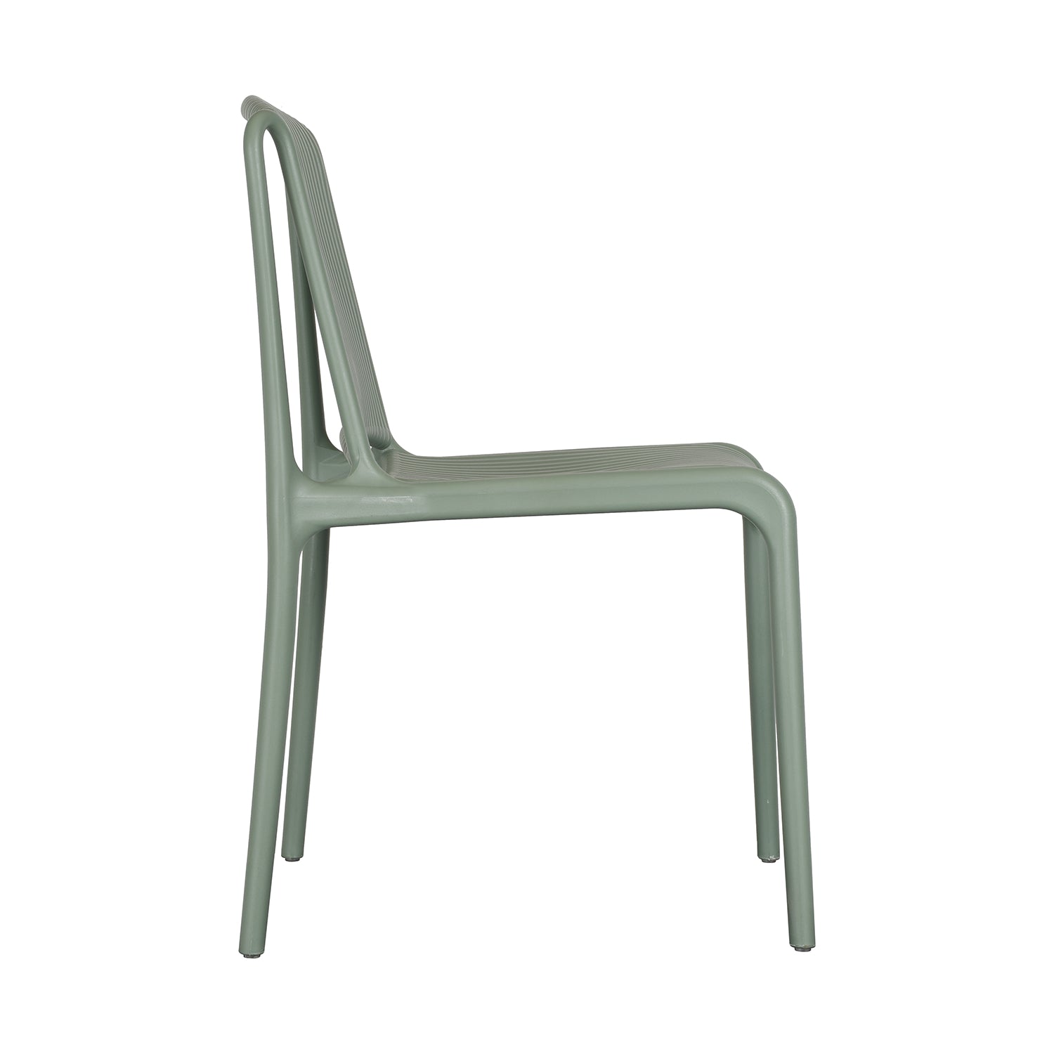 SILLA EXT CRETA VERDE VISTA LATERAL