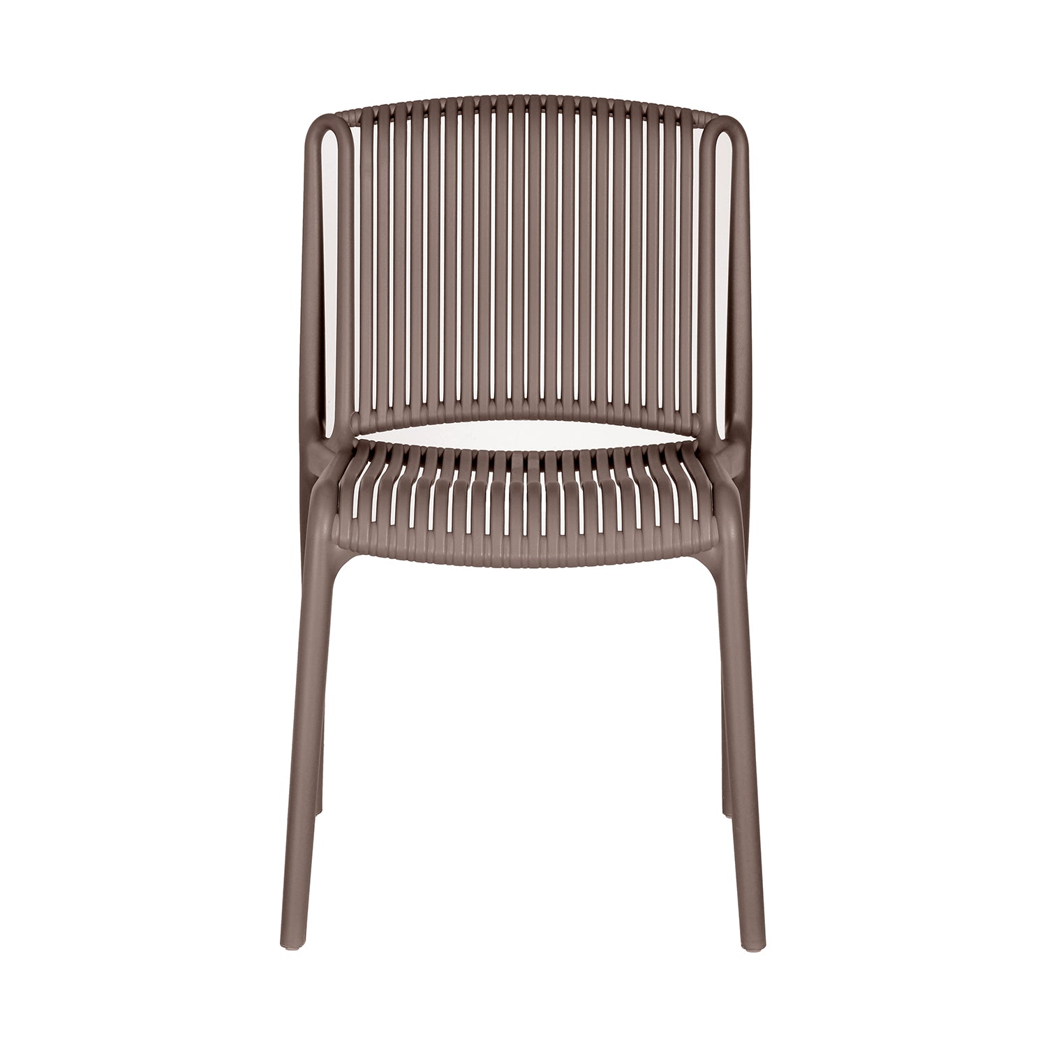 SILLA EXT CRETA TAUPÉ VISTA FRONTAL