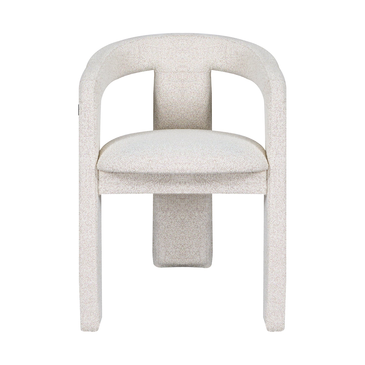 Silla Luca Beige con Fondo Blanco en vista frontal