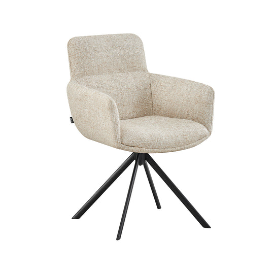 Silla Lugo Beige Fondo Blanco Vista en Perspectiva