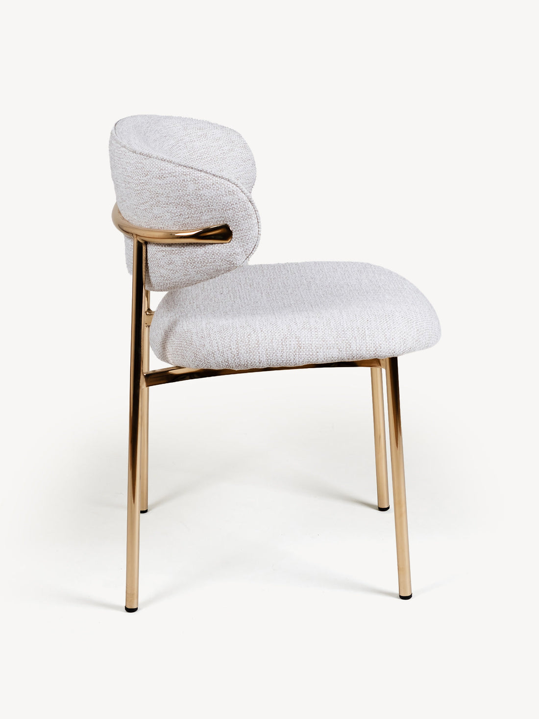 Silla Luxor Gris beige, vista lateral