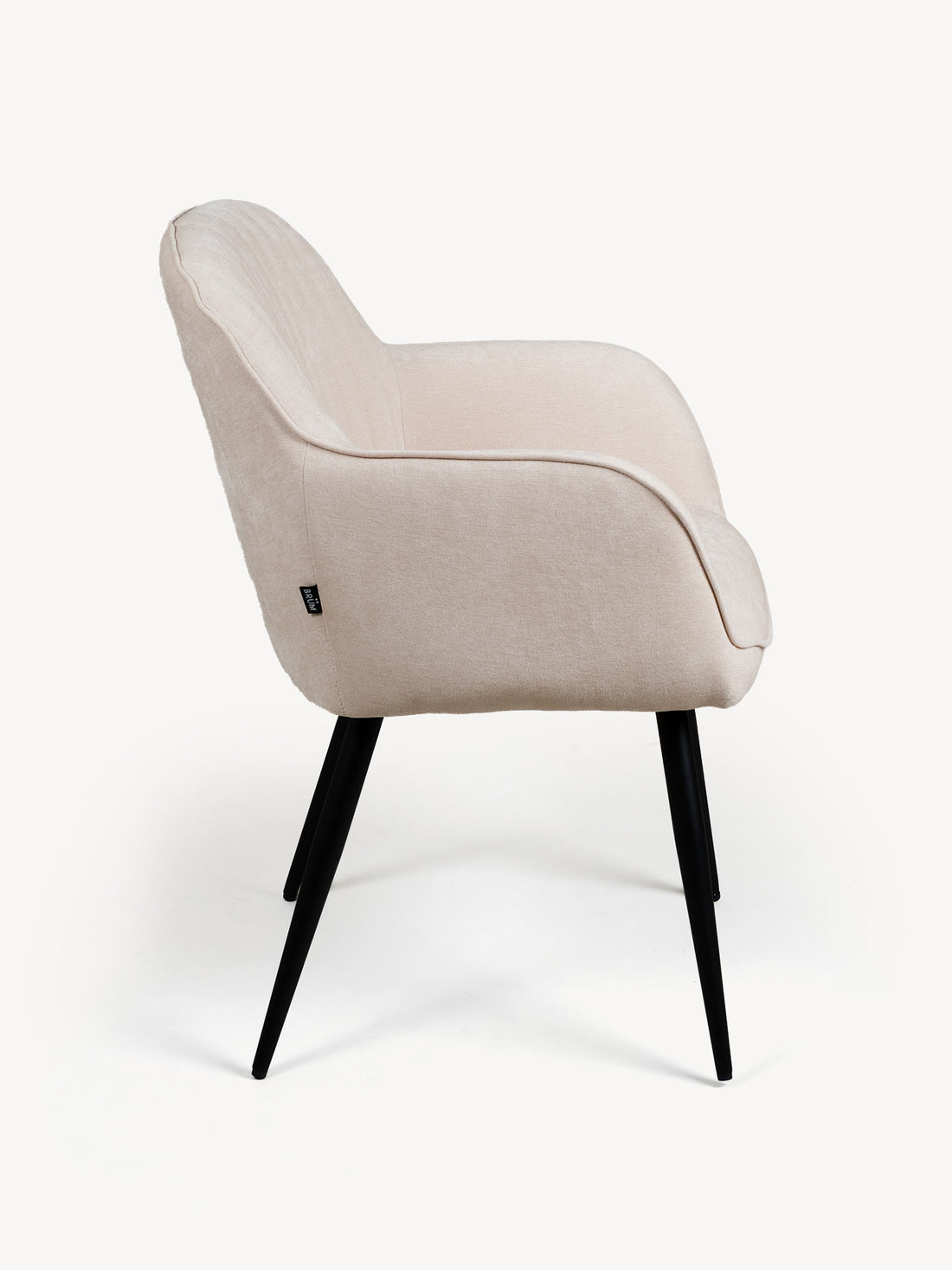 Silla Manchester beige, vista lateral