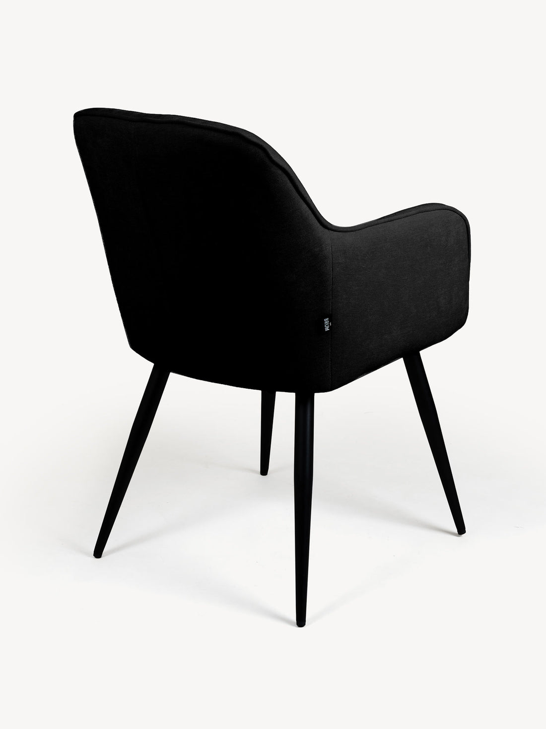 Silla Manchester negro, vista trasera
