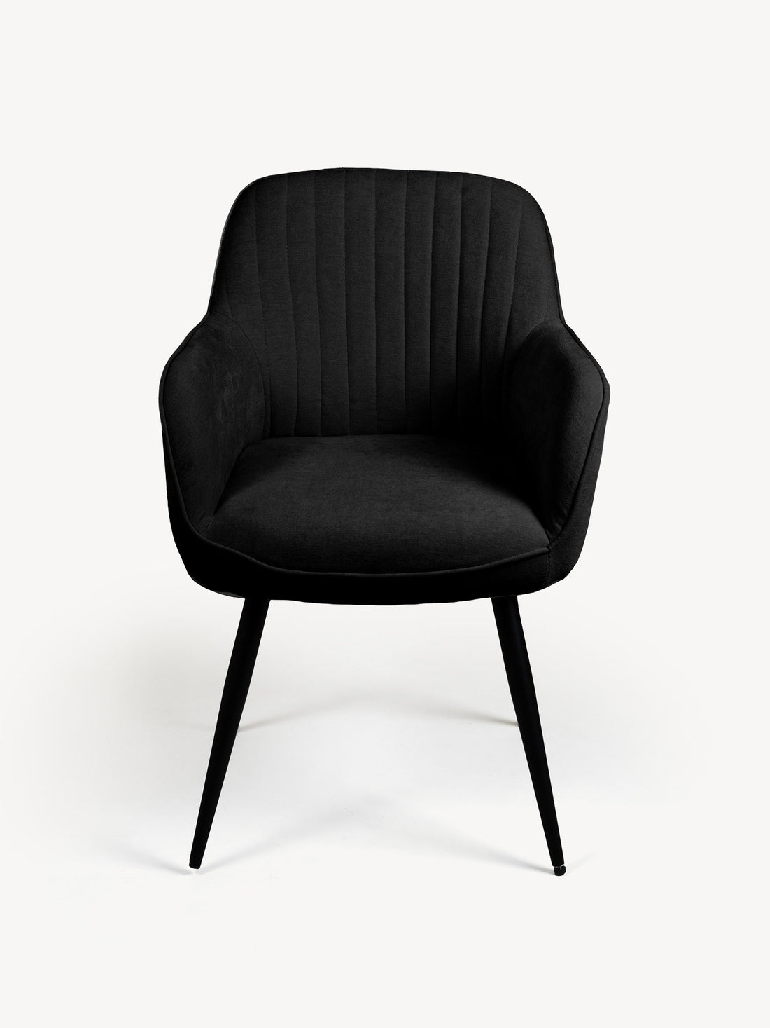 Silla Manchester negro, vista de frente