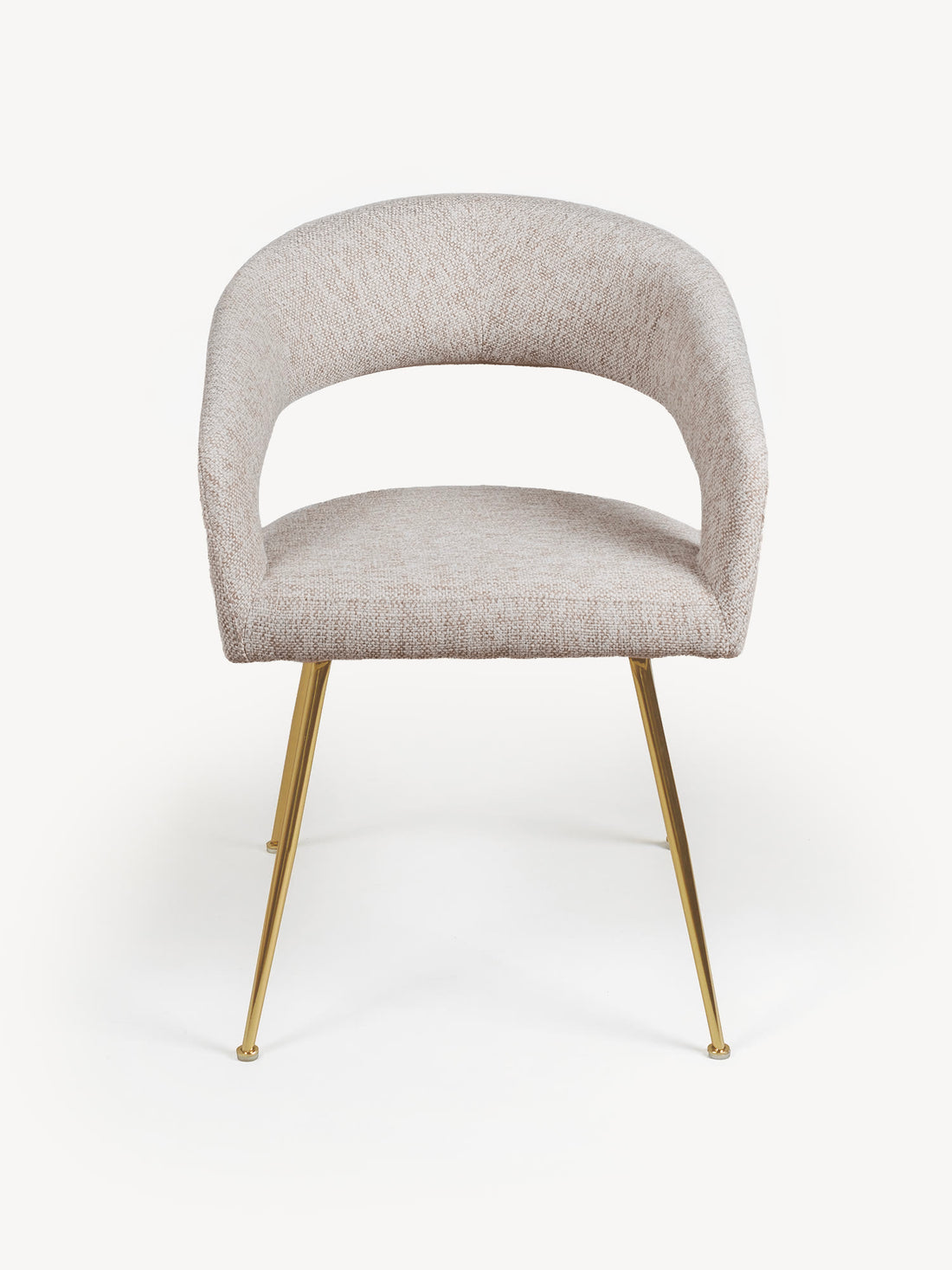 Silla Matera beige, vista de frente