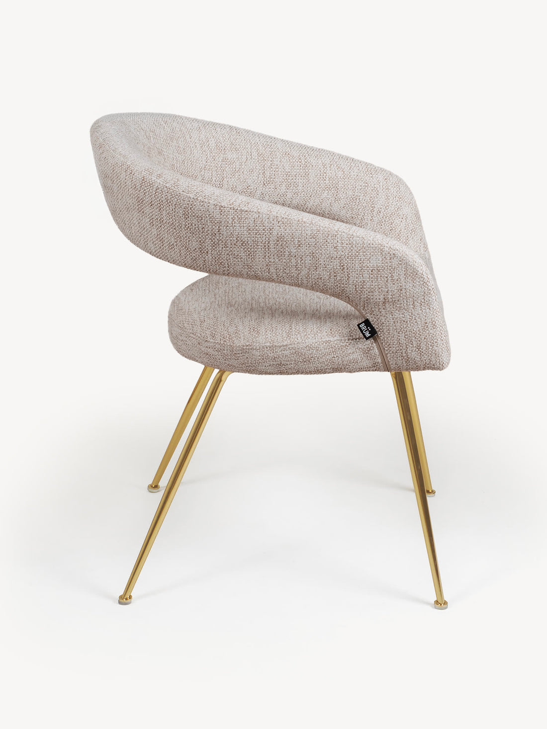 Silla Matera beige, vista lateral