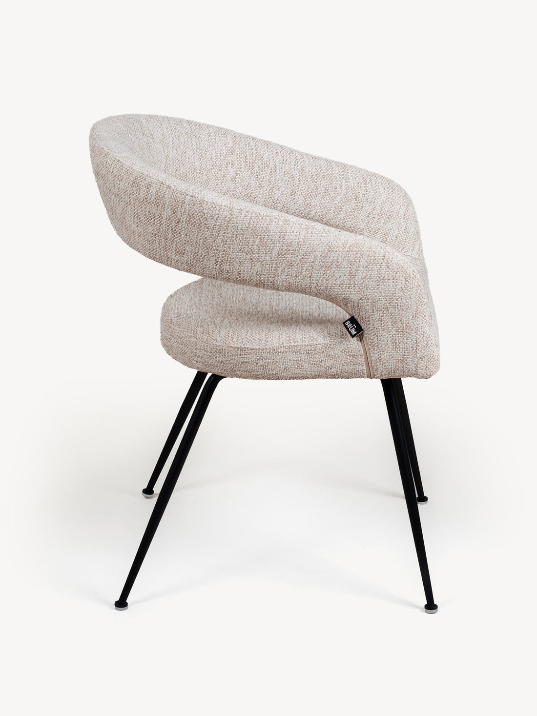Silla Matera Pata Negra beige, vista lateral
