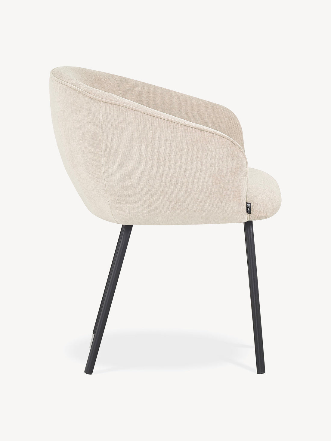 Silla Miami beige, vista lateral