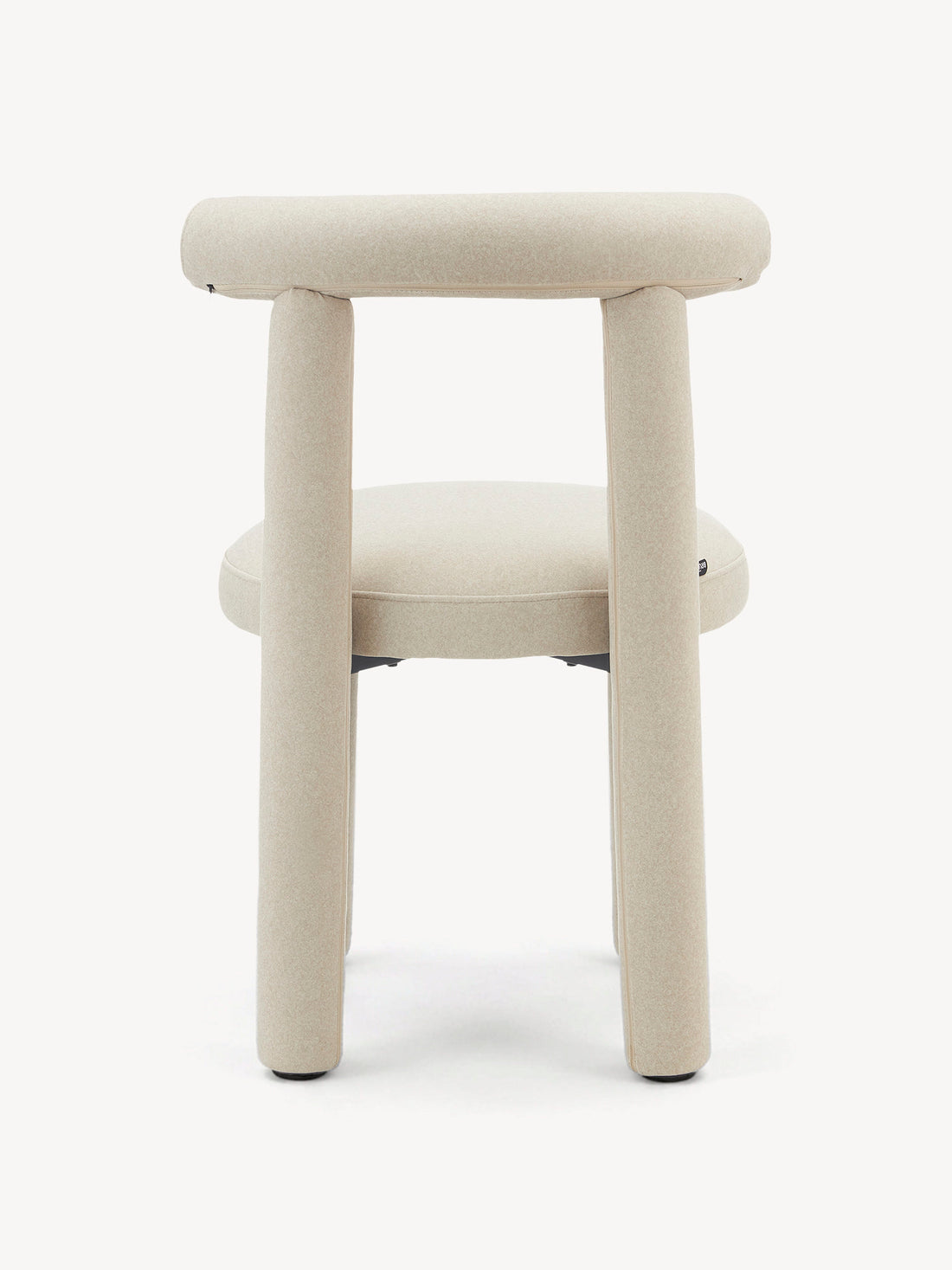 Silla de diseño Milán beige, vista trasera