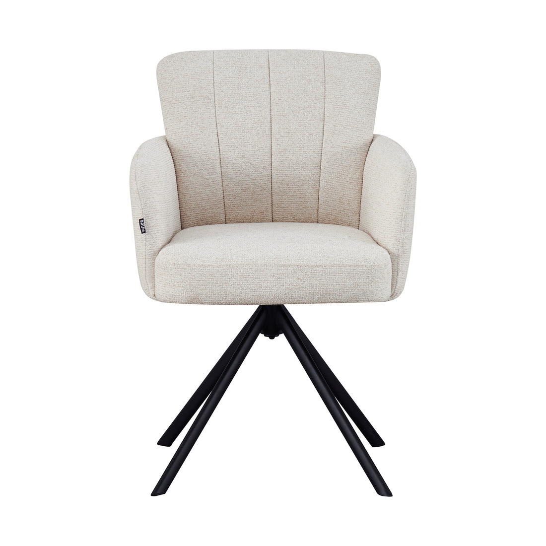 Silla PonteVedra Beige Vista Frontal en Fondo Blanco 