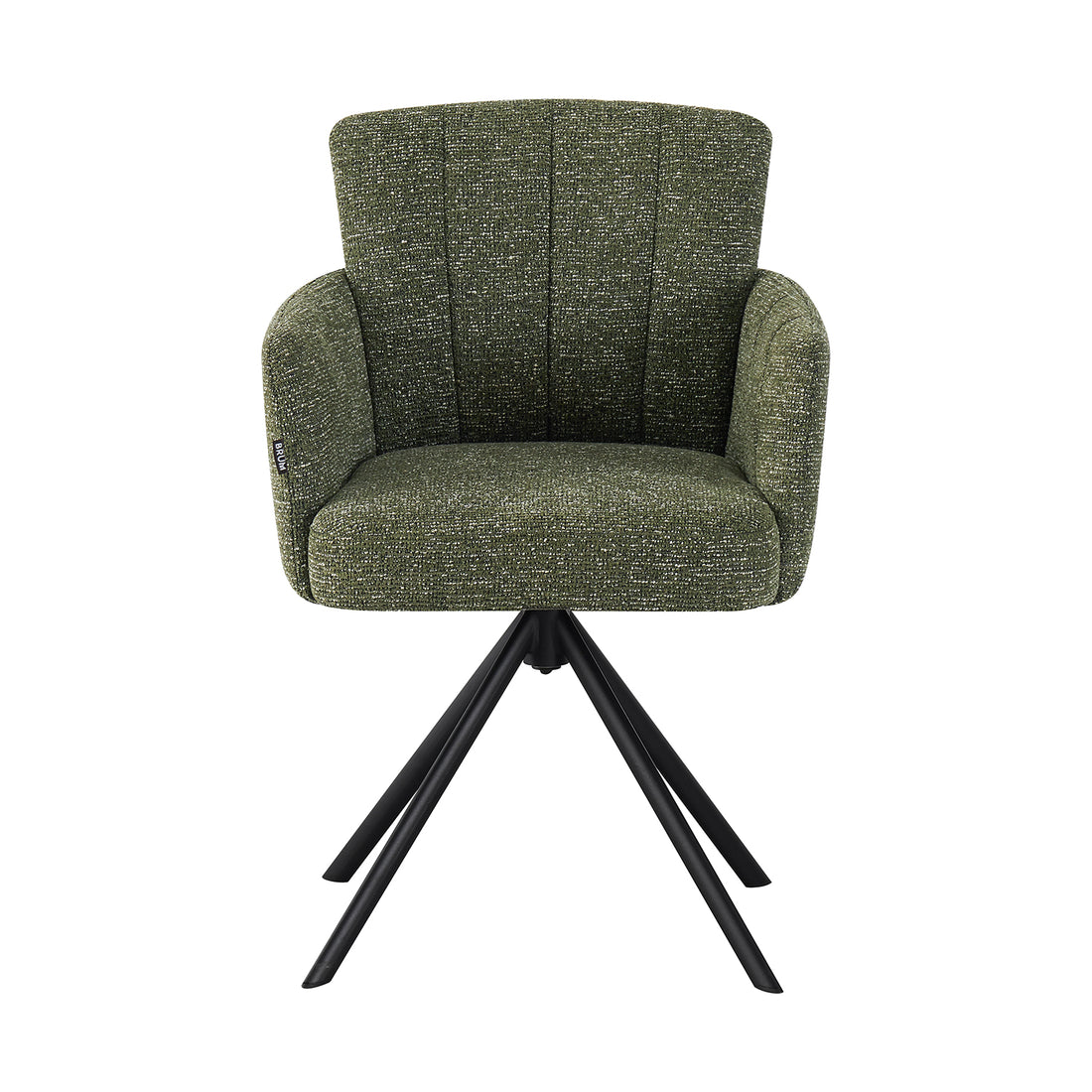 Silla PonteVedra Verde Vista Frontal en Fondo Blanco 