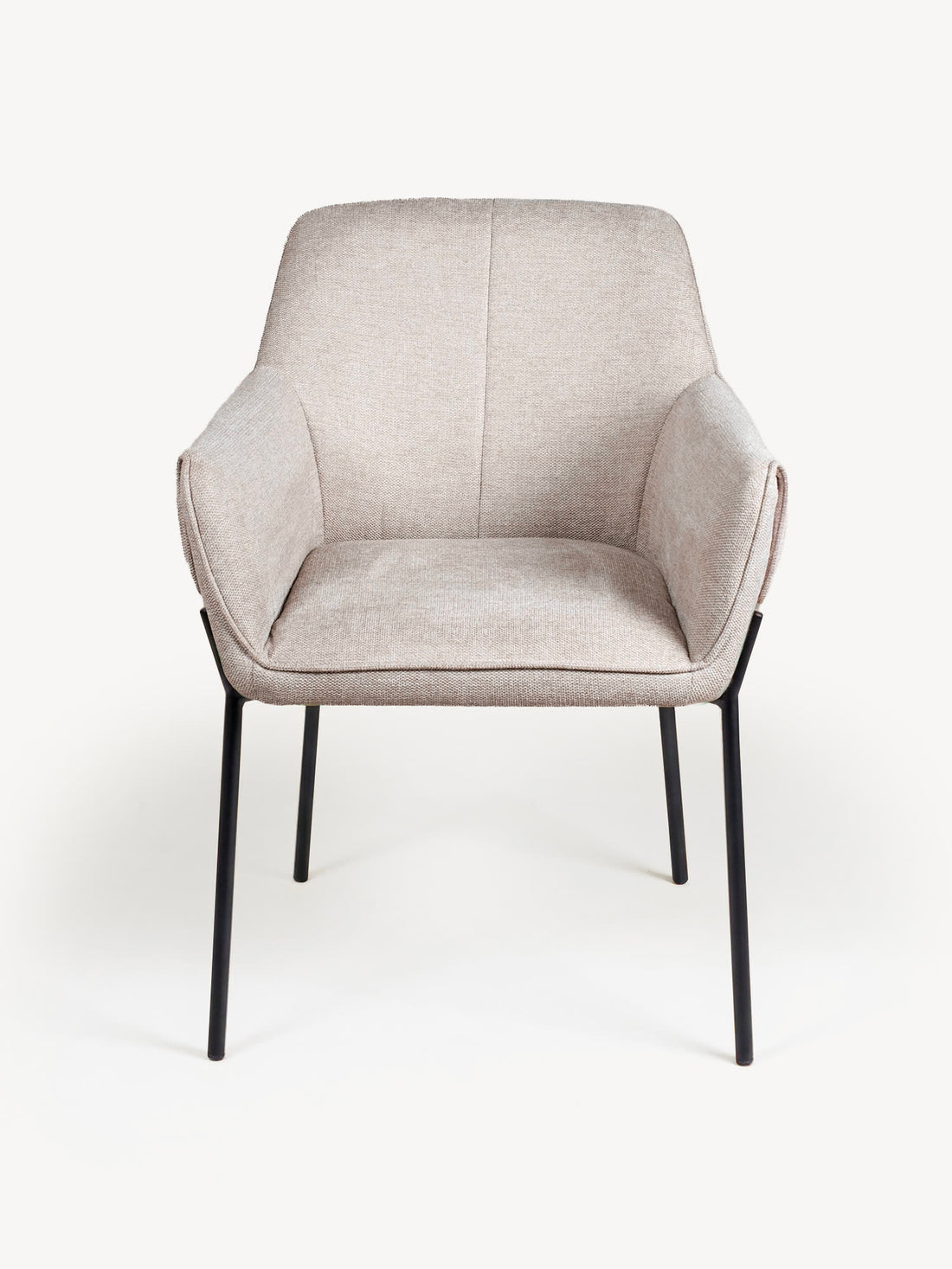 Silla Toronto (Pata Negra) beige, vista de frente