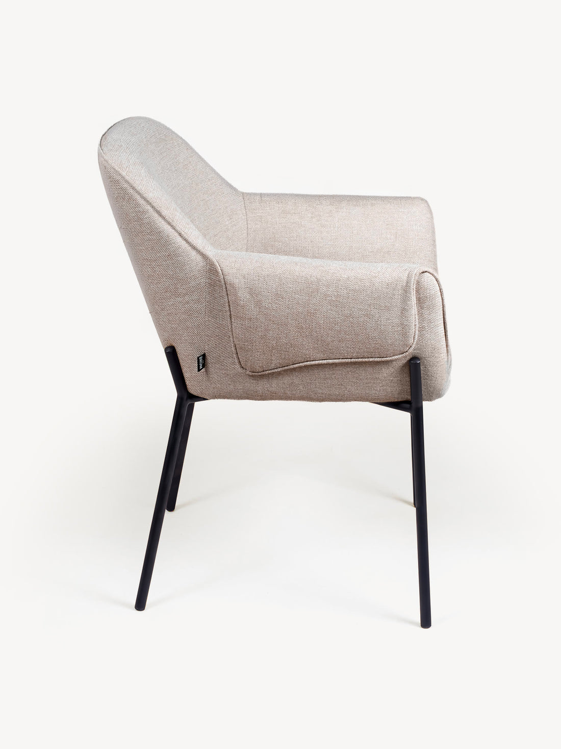 Silla Toronto (Pata Negra) beige, vista lateral