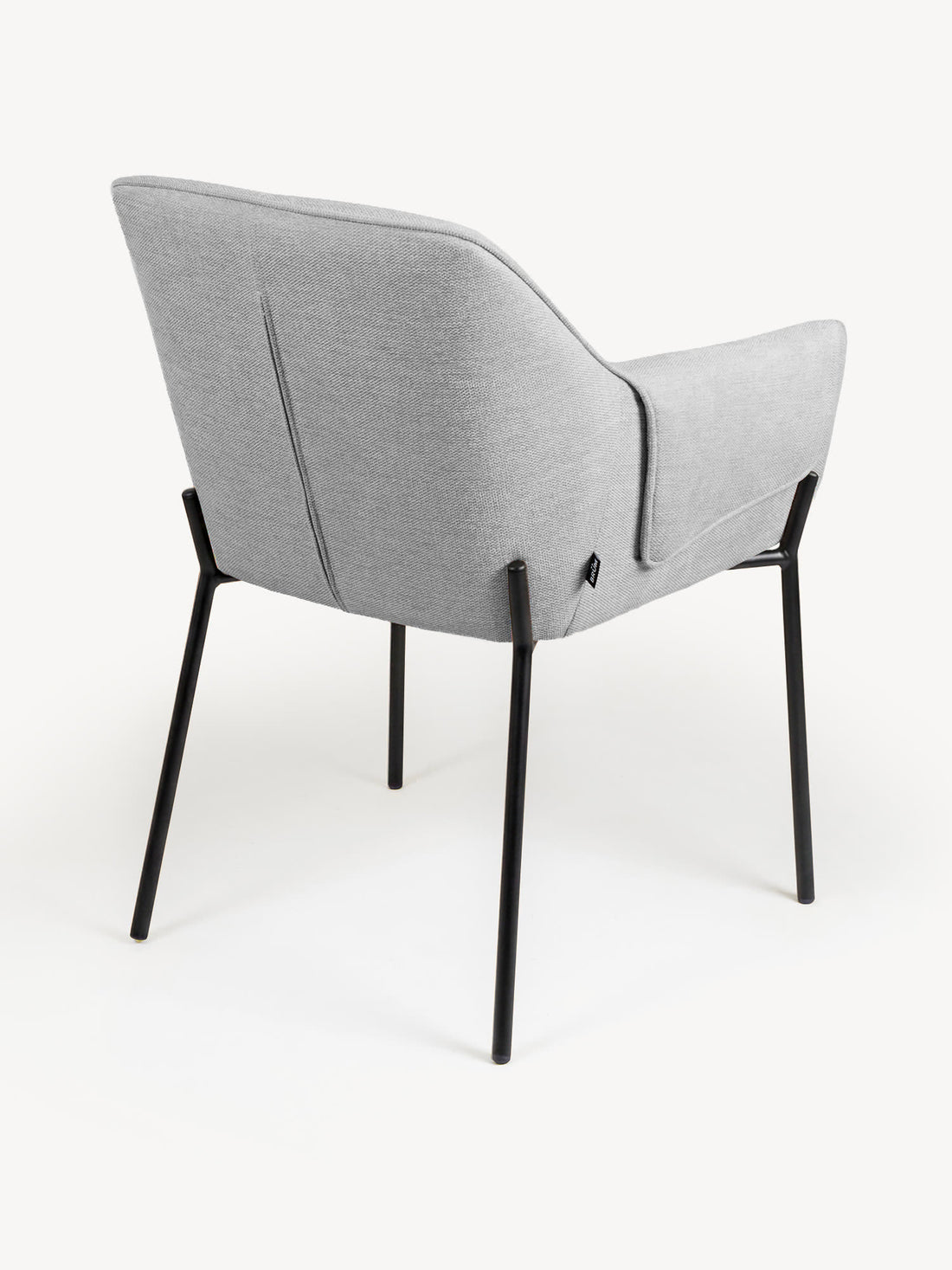 Silla Toronto (Pata Negra) gris, vista trasera